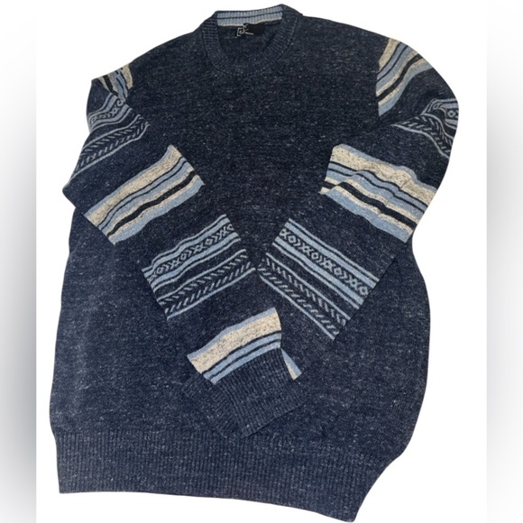GAP Other - Gap Men's Blue Crewneck Patterned Sweater Size Large